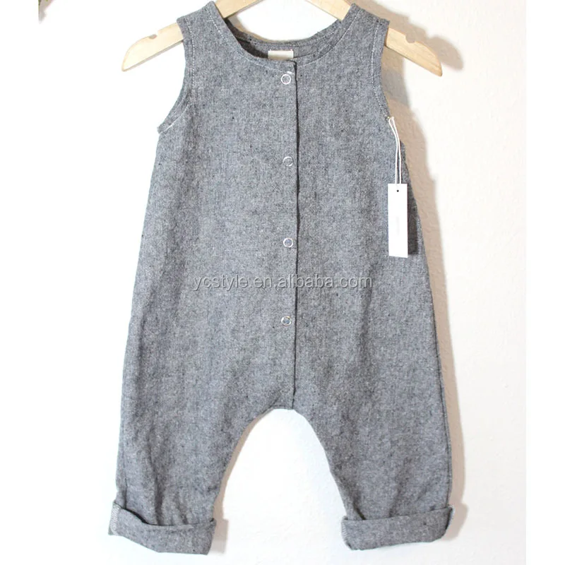 Hot sale simple shortall for baby clothes,high quality linen shortall for toddler kids clothes, linen outfits for kids gift