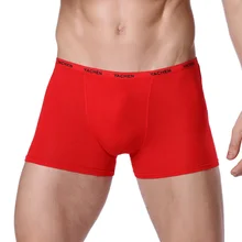 Sexy Men Boxer Soft Breathable Underwear Male Comfortable Solid Panties Underpants Cueca Boxers Homme Shorts For Man