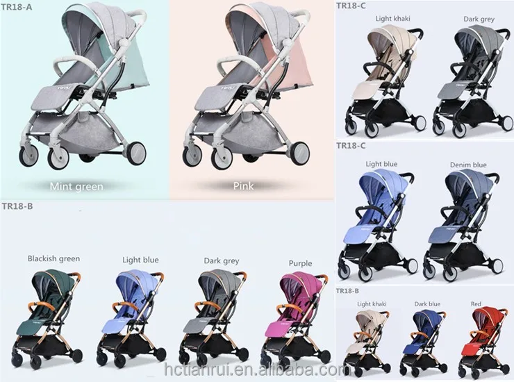 Tianrui 2020 aluminum alloy  frame  luxury foldable baby stroller factory