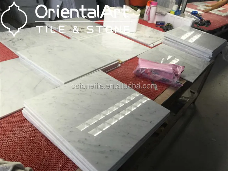 
popular Italian white carrara marble floor tile 