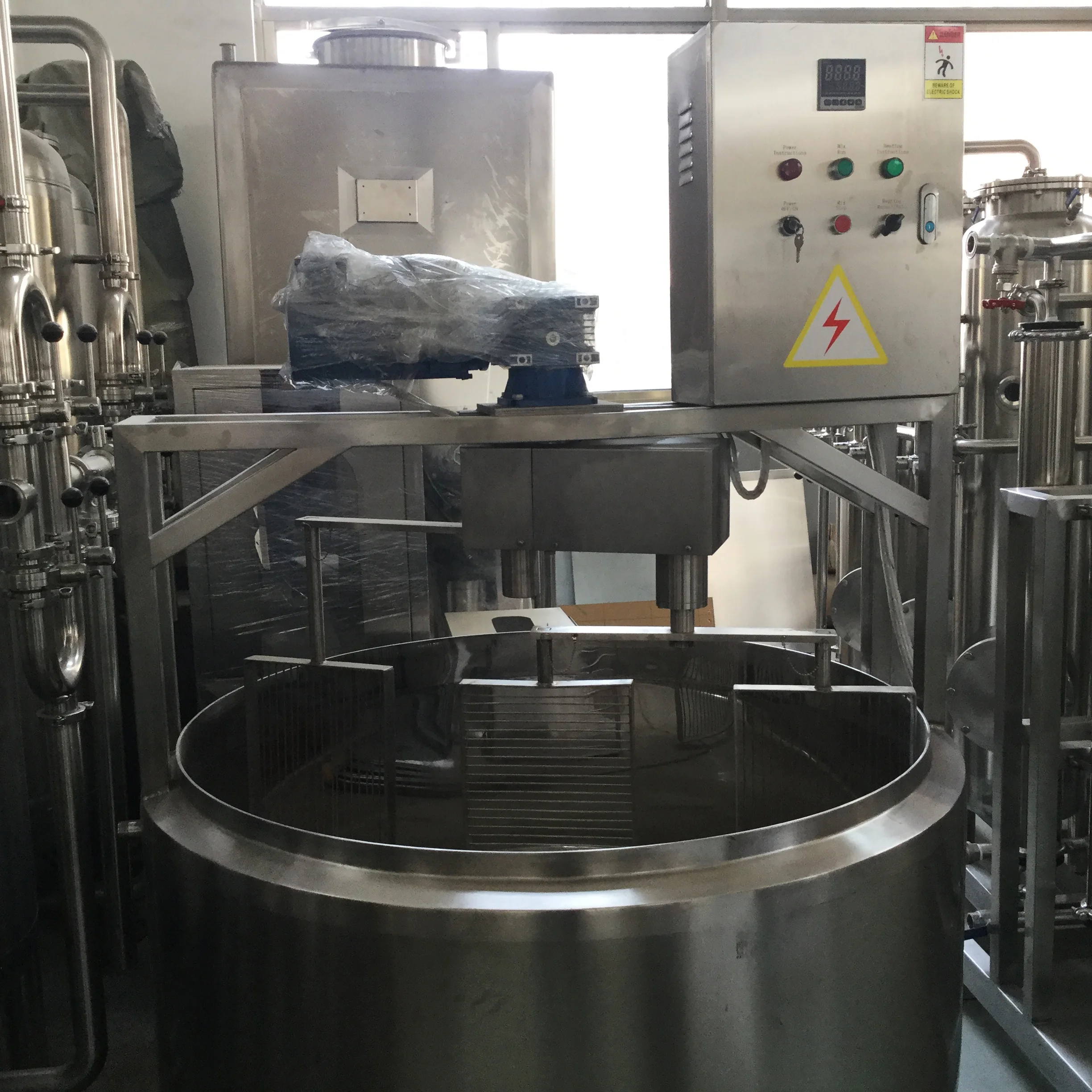 200 Gallon Open Top Stainless Steel Batch Pasteuriser Cheese Vat for Curd