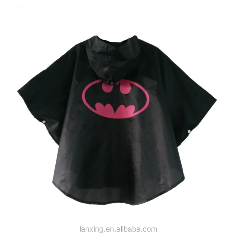 Children Cartoon Spider Cloak Waterproofing Cloak-style Hooded Superman Cloak Poncho