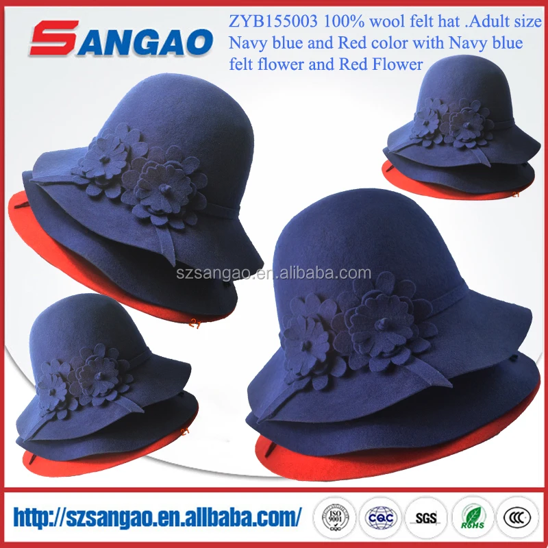 Wholesale Fashion Woman Tibet Felt Hat Cheap Felt Cowboy