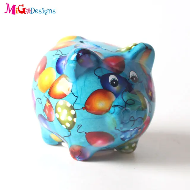 Ceramic Home Decoration Pink Pig Piggy Bank Money Bank