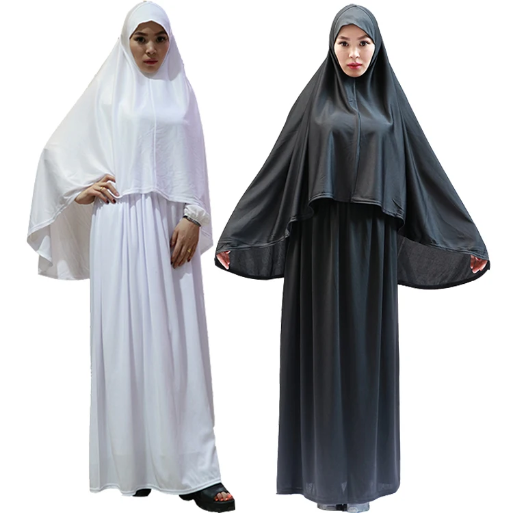 2018 Black White Overhead Egyptian Abaya Baju Muslim Burqa Kaftan Clothes for Sale