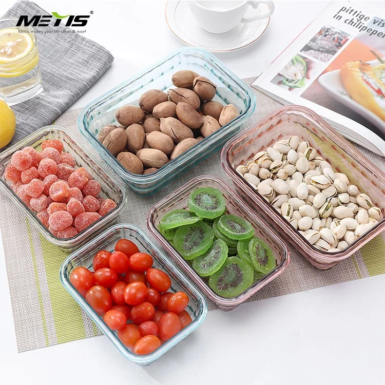 Fashion design food grade Anti fall hard PP crystal plastic food lunch box