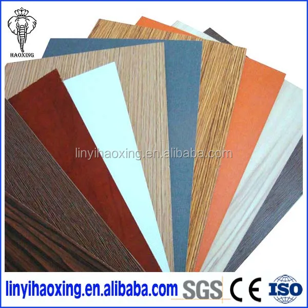
16mm E2 glue walnut color melamine coated mdf board 