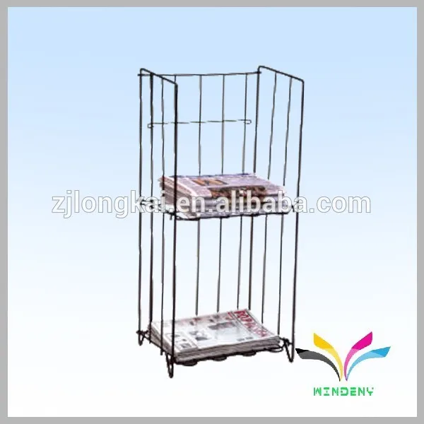 китайский поставщик собственную фабрику газеты 2- шины с металлическим покрытием проволочная полка