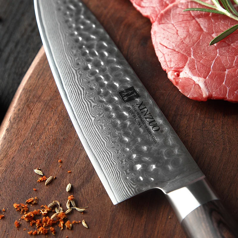 
6 pcs professional Japanese VG10 Damascus steel kitchen knife set 