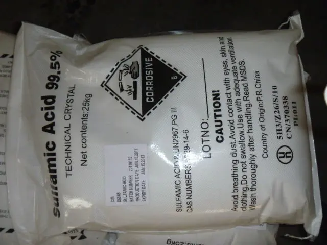 low price sulfamic acid 99.5% / 99.8%, CAS:5329-14-6