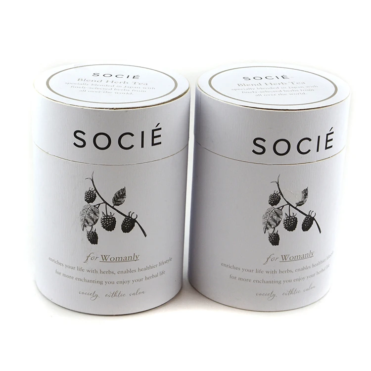 Factory price cylinder paper box biodegradable jars printed paper tube tea packaging