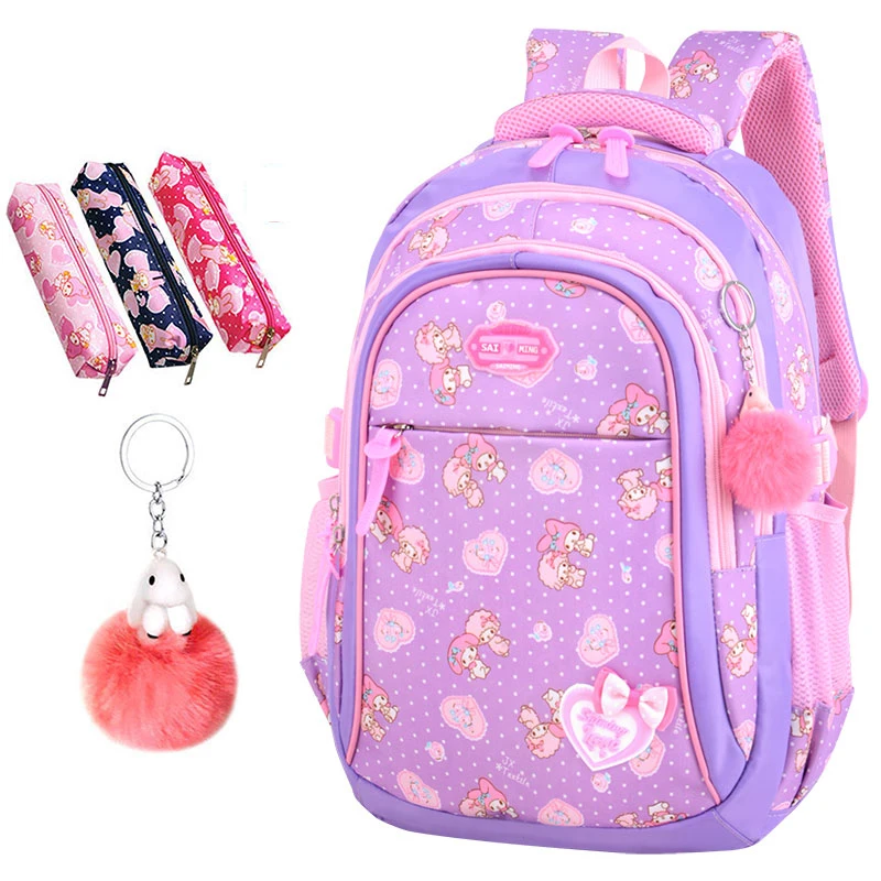 Cute Flowers Pattern Primary School Bookbag Girls Backpack Book Bags for kids in 2019
