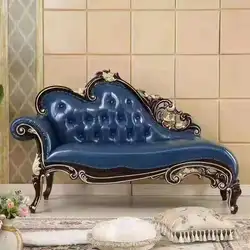 European classical home furniture gold foil wooden carved luxury counch