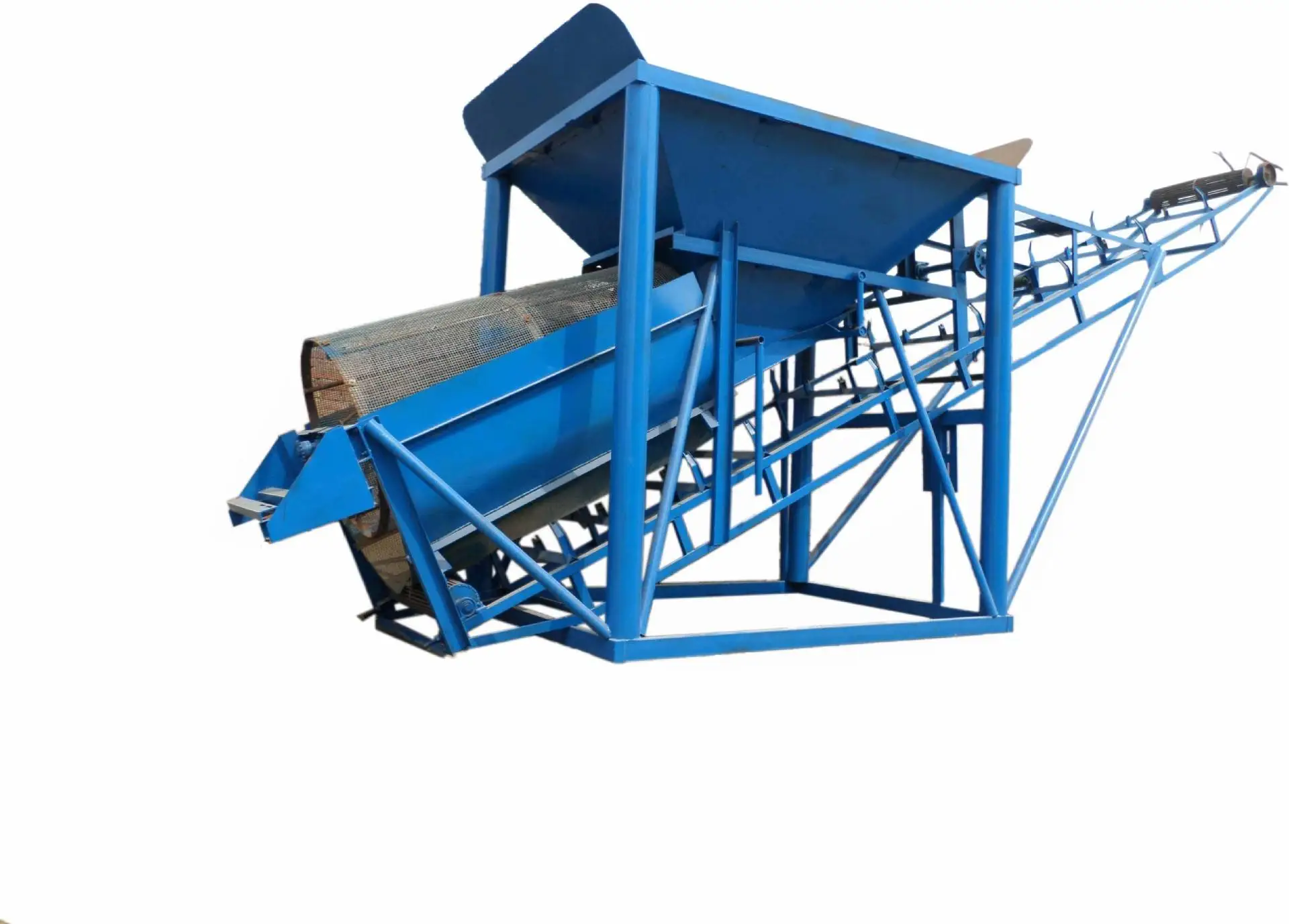 Competitive price Rotary drum trommel sieve for concrete mixing plant