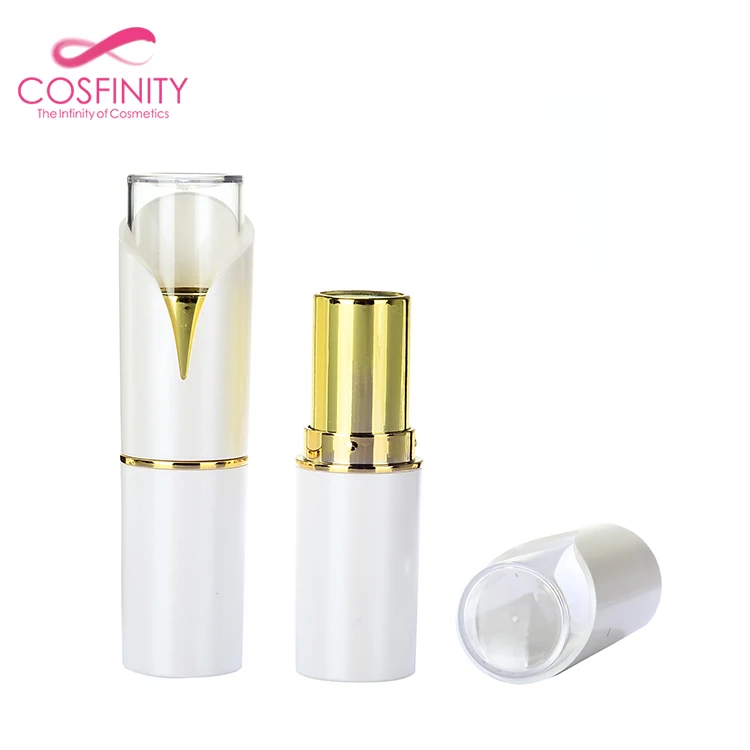 CP01-3031 cosmetic round shape aluminum lipstick case empty magnetic unique tube black lip balm container