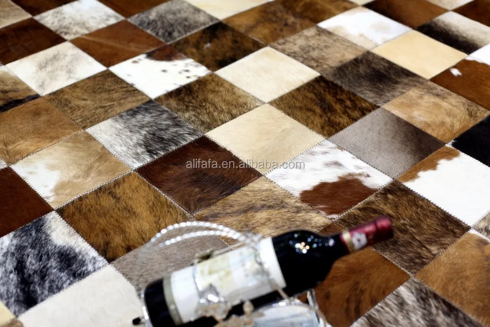 Китай поставщик для коровьей шкуры домашний декор ковер, лоскутный коврик из воловьей кожи
