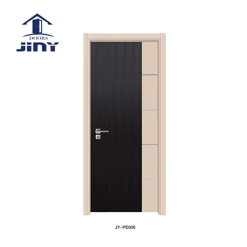 
Decorative Panel Design PVC Coated Solid Wooden Door 