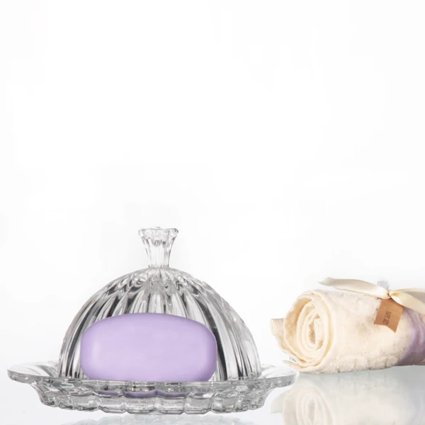 
Mintao new products glass butter dish cheese dish with lid 
