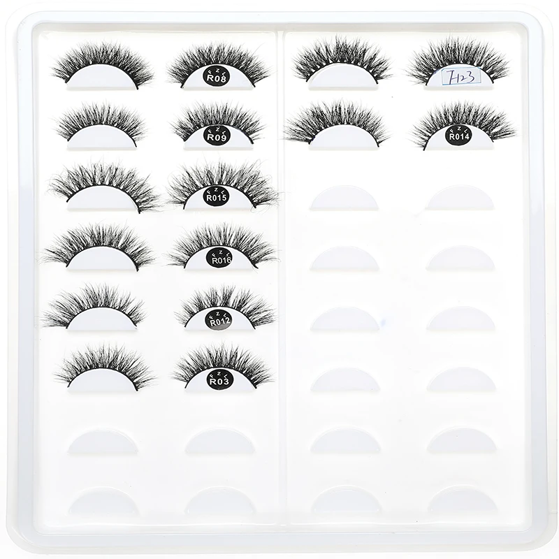 High Quality Custom Package Eye Lash Book Hand Made Mink Fur 50 Pairs Natural Soft 14MM-17MM Pure Handmade Accept CN;ZHE