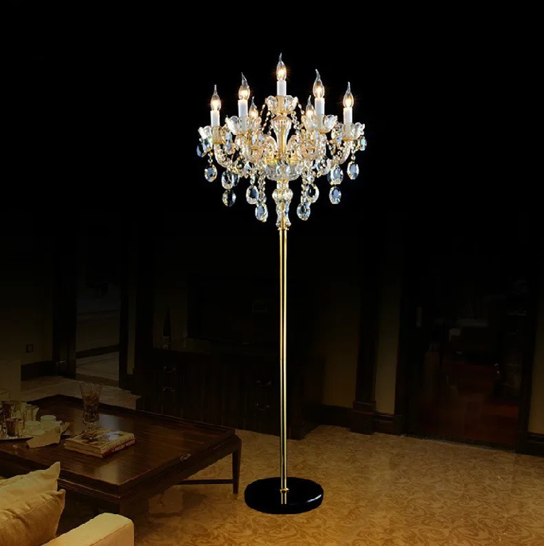 CT00087 floor stand crystal chandelier pendant lamp