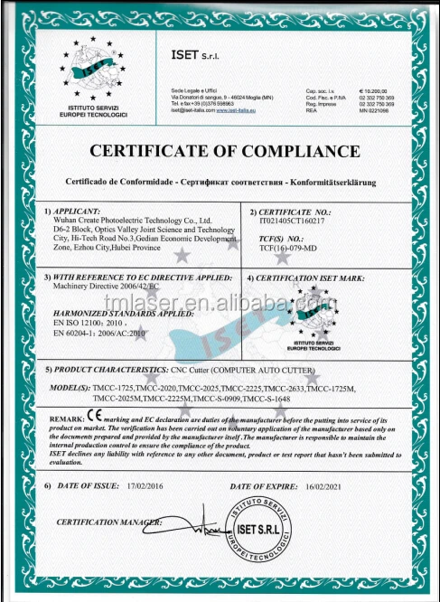 TMCC-1725 automatic industrial fabric cutting machine