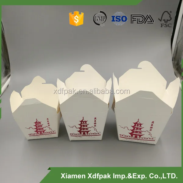 Wholesale a variety of cheap handleless Chinese food barrels can be customized fast food box food packaging box