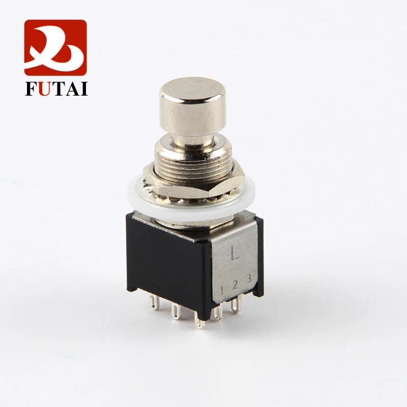 Guitar Effects 3PDT Pushbutton 250VAC Pedal Footswitch ON-ON Switch