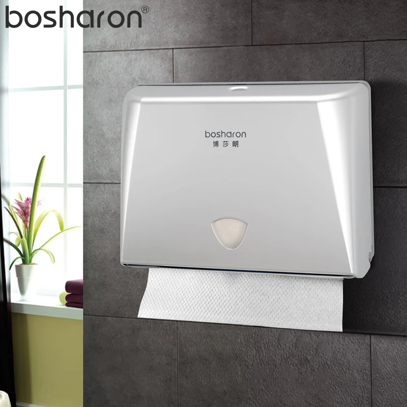 Elegant Gold Plastic Wall Mount Paper Towel Dispenser Holder