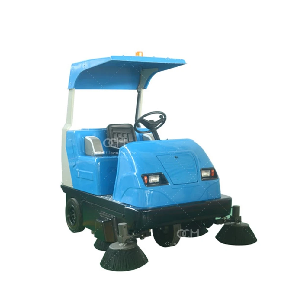 E8006 mini road sweeper Battery Operated Street Sweeper  Yard sweeper