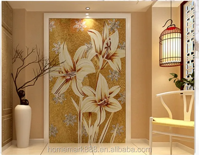 Good Quality Popular Europe Design Glass Flower Mosaic Tile for USA