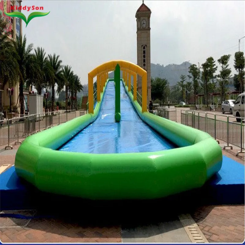 Outdoor exciting very long Inflatable Water slide, durable PVC Inflatable Water park slide tube for kids and adults