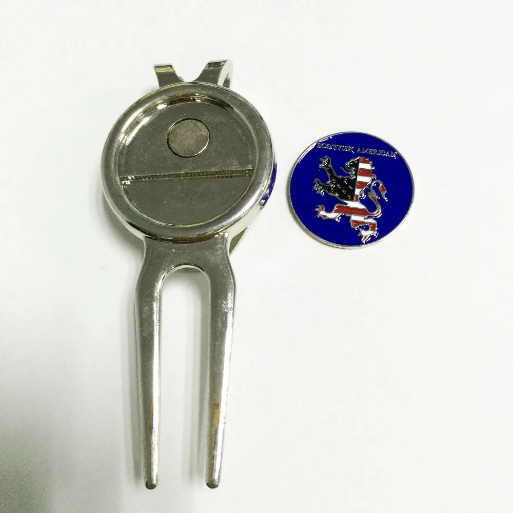 
 Пользовательский магнитный металлический шаровой Маркер для инструмента для ремонта Гольф Divot  