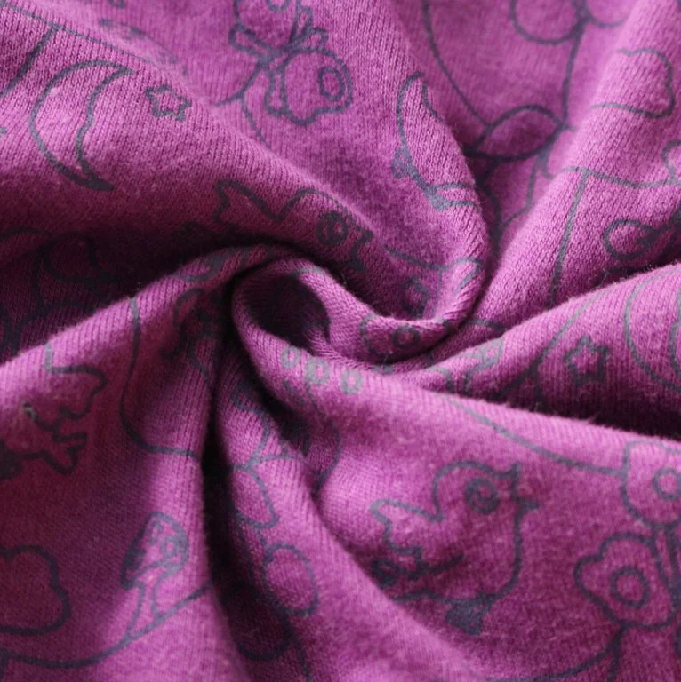 Fabric for Baby Romper Organic Printed Knitted Interlock Bamboo Fabric Wholesale by Rolls Organic Cotton / Bamboo Fiber Accepted