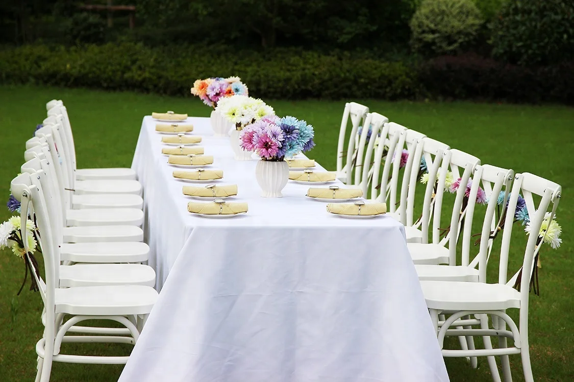 china manufacturer elegant design cross back wedding chair