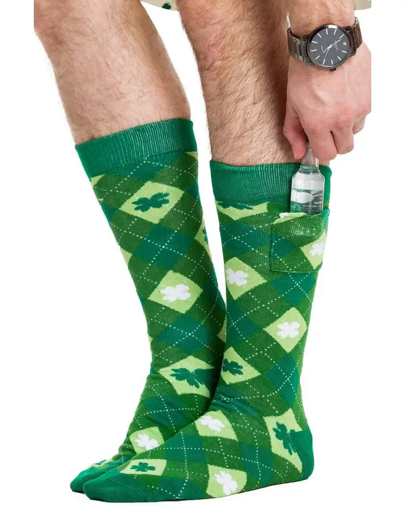 AJ 19182 New Coming Unique Designer Custom Cotton Stripes Mid-Calf Sporty Coin Pocket Socks