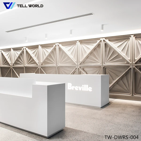 acrylic solid surface pharmacy cashier counter office reception counter