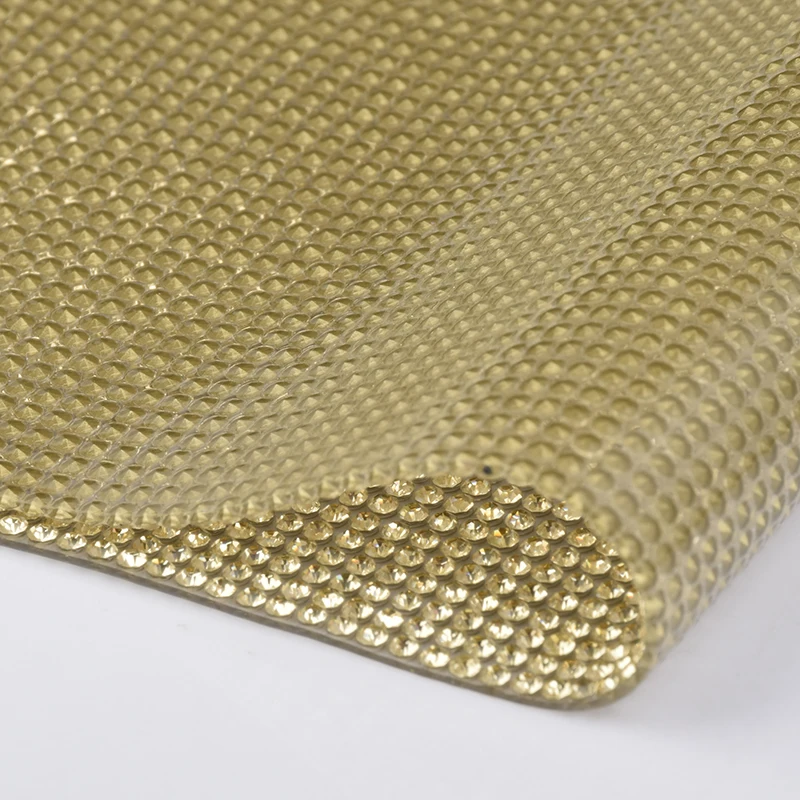 
LOCACRYSTAL Brand Bag Decoration Strass Trim Hotfix Crystal Rhinestone Mesh 