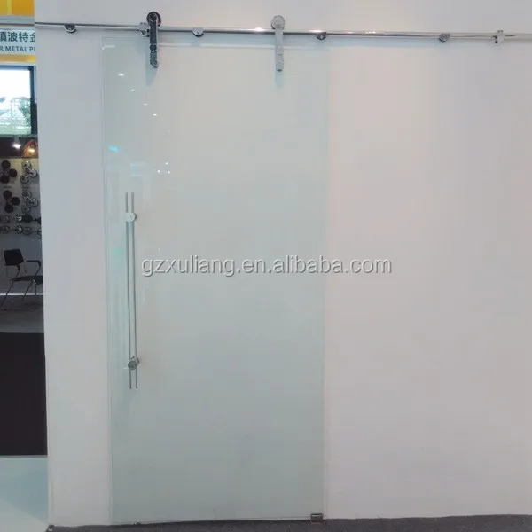 
304 Steal Frameless Glass Door/12mm Glass Stainless Steel Sliding Door 
