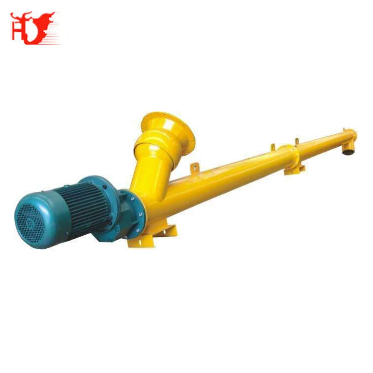 
U type fertilizer inclined screw conveyor with hopper 