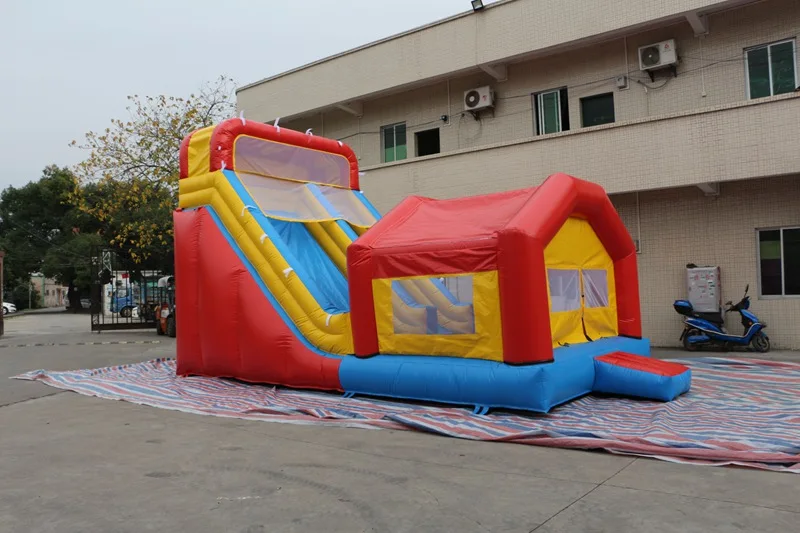 Бестселлер 8*4*5 м надувной комбинированный замок с горкой коммерческое использование надувная наземная горка для детей