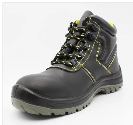 China Black Cow Leather Safety Shoes Anti-smashing Anti-poercing Safety Working Shoes