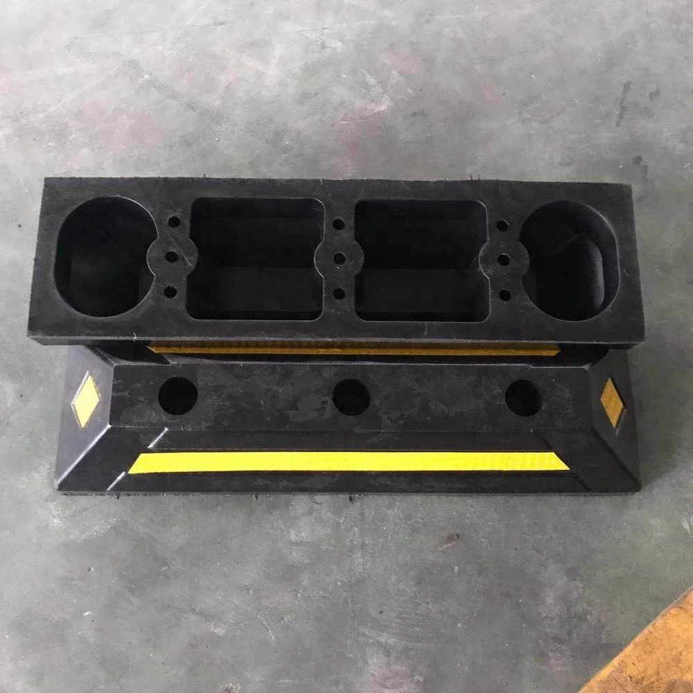 new design car parking stopper hot sale rubber wheel stopper rubber car stopper manufacture in Zhejiang