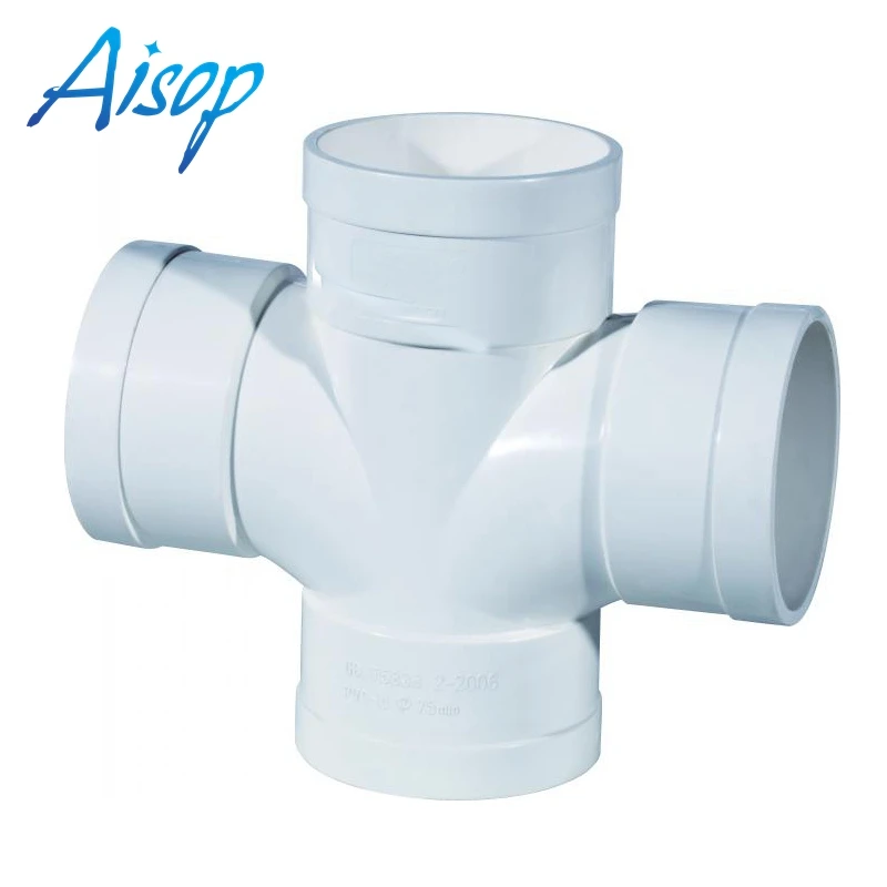 Трубы разъемы ПВХ 3 way локоть ПВХ 4 способ угловые фитинги