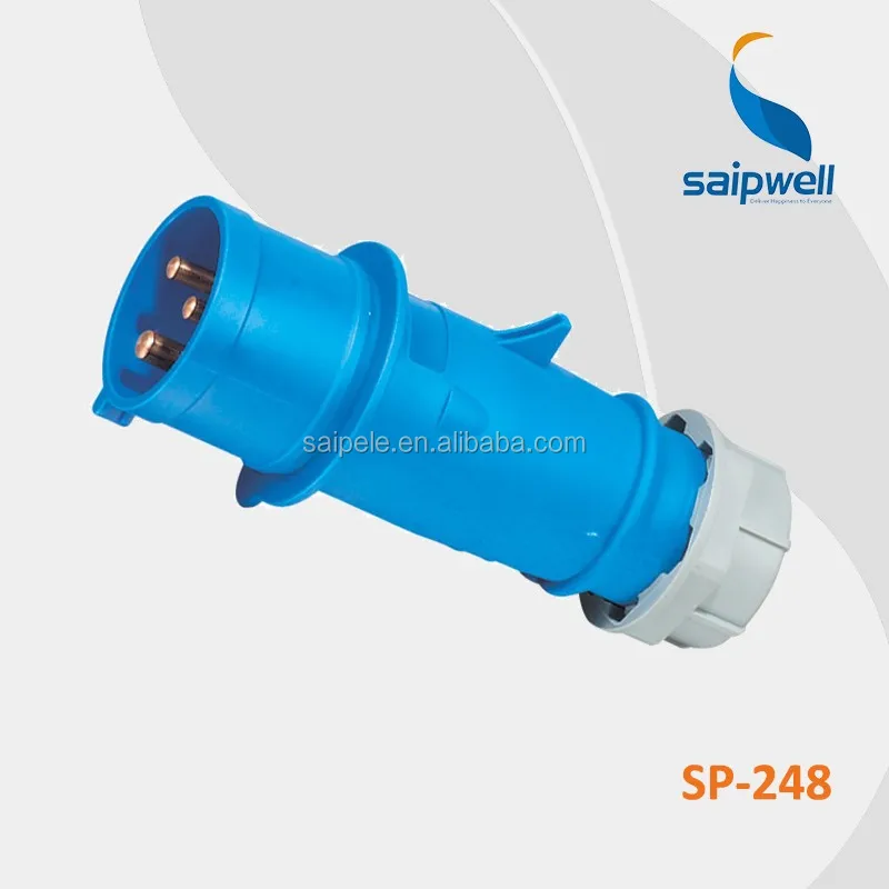 Устойчивая к атмосферным воздействиям IP67/IP44 синего цвета; Европейские размеры 3Pin Plug 380v 16a (SP-248)