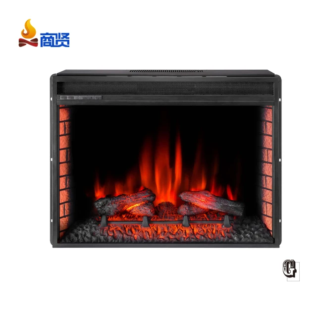 33 inch flat black decor flame Electric Fireplace heater