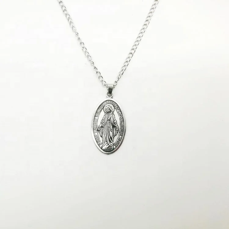 Hot selling wholesale Catholic Religious Mary Rosary pendant jewelry necklace
