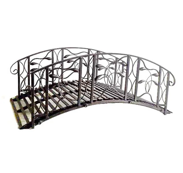 heavy duty outdoor wrought iron metal Garden Bridge