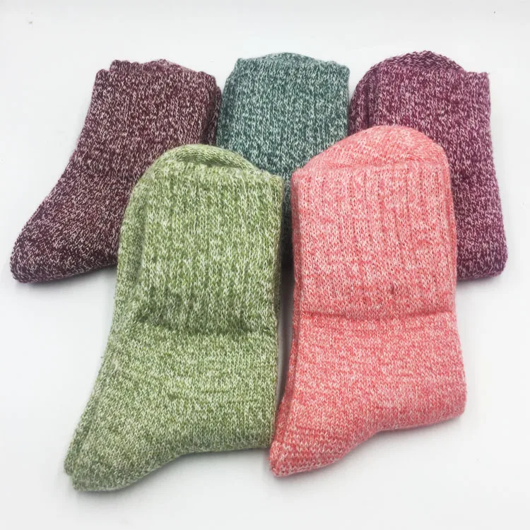 
Thick cotton socks microfiber cozy wool socks solid color wool socks women 