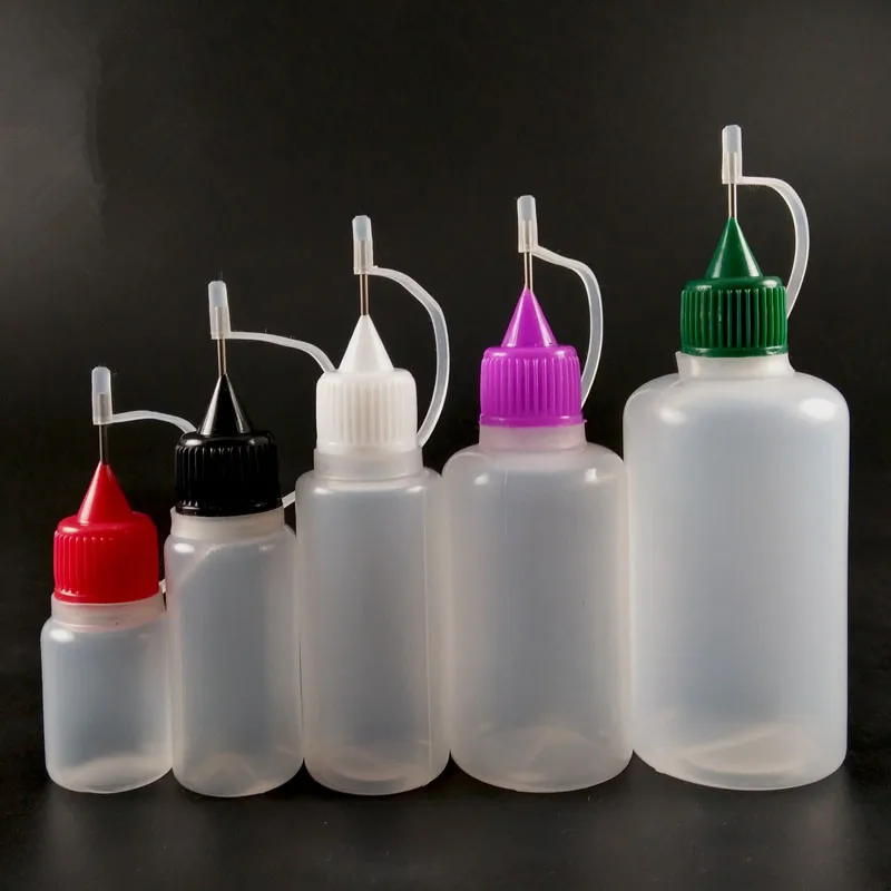 soft squeeze drip needle 5mll 10ml 15ml 30ml 50ml  oil  long thin tip bottles