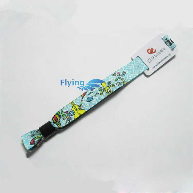 custom hot selling fabric security qr code rfid woven wristband for festival and concert